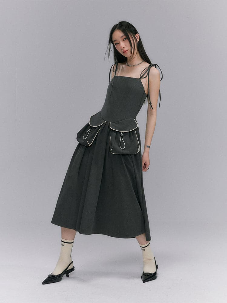 Casual Flare Pocket One-Piece - chiclara