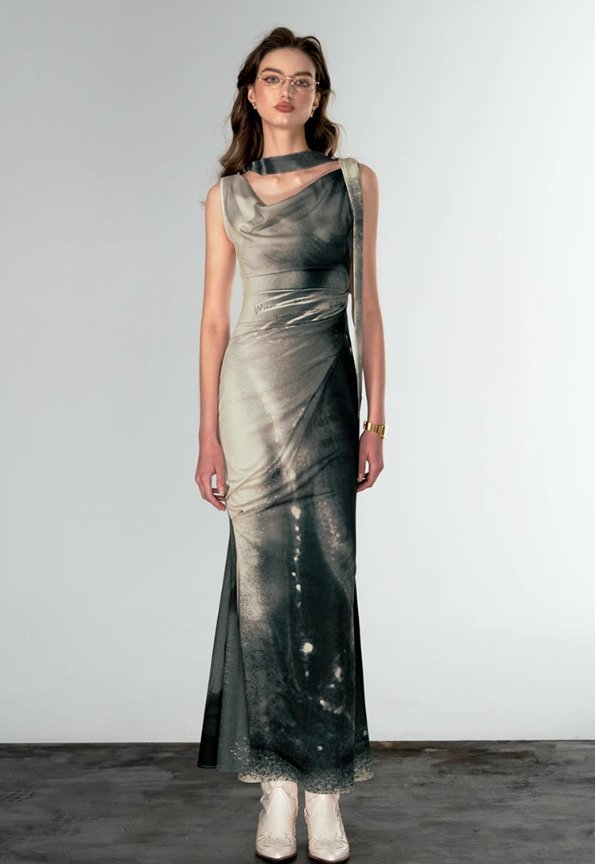Gradient Color Maxi Dress - chiclara