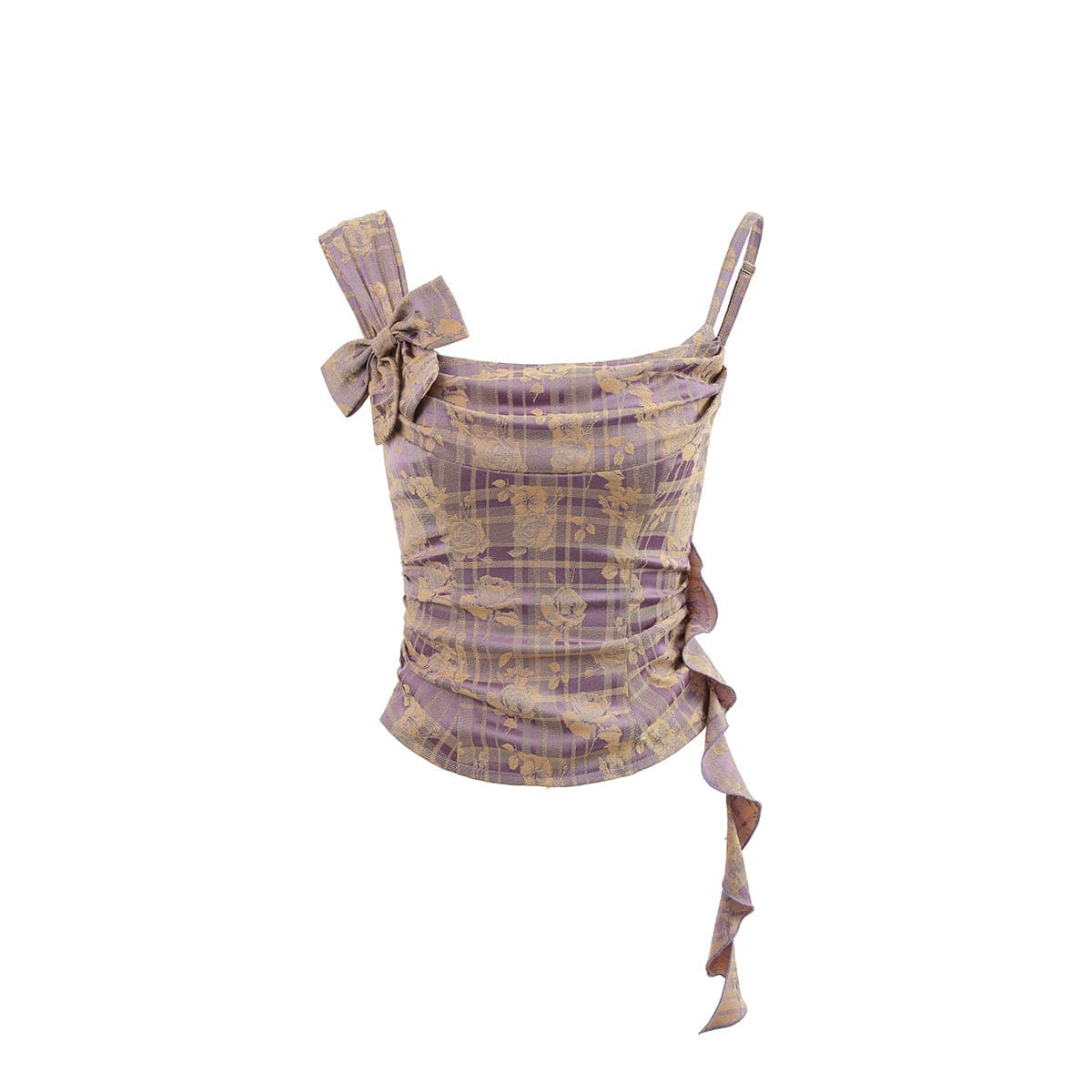 Dark Rose 3D Bowknot Camisole In Purple - chiclara