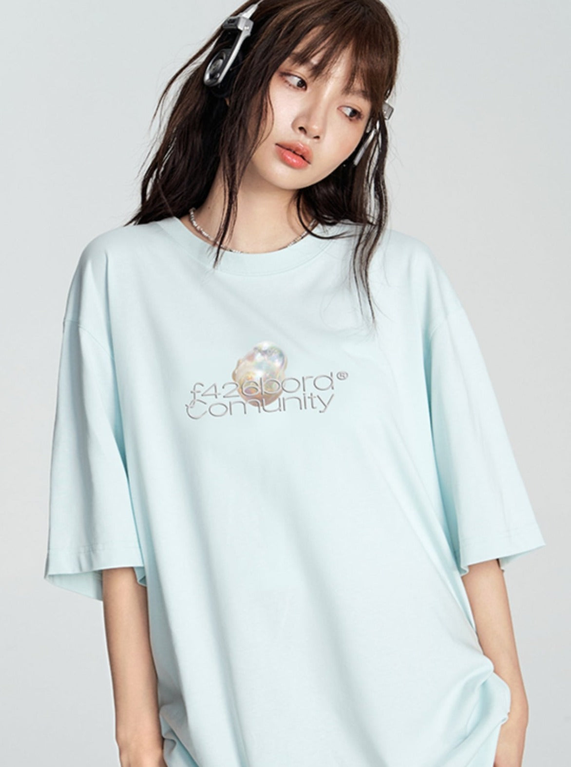 Pearl Embellished Tee - chiclara