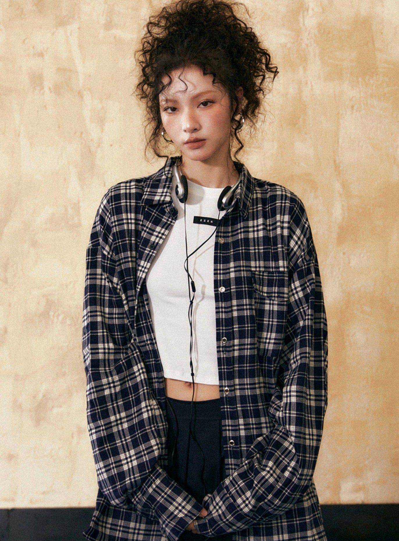 Loose Fashion Casual Plaid Shirt - chiclara