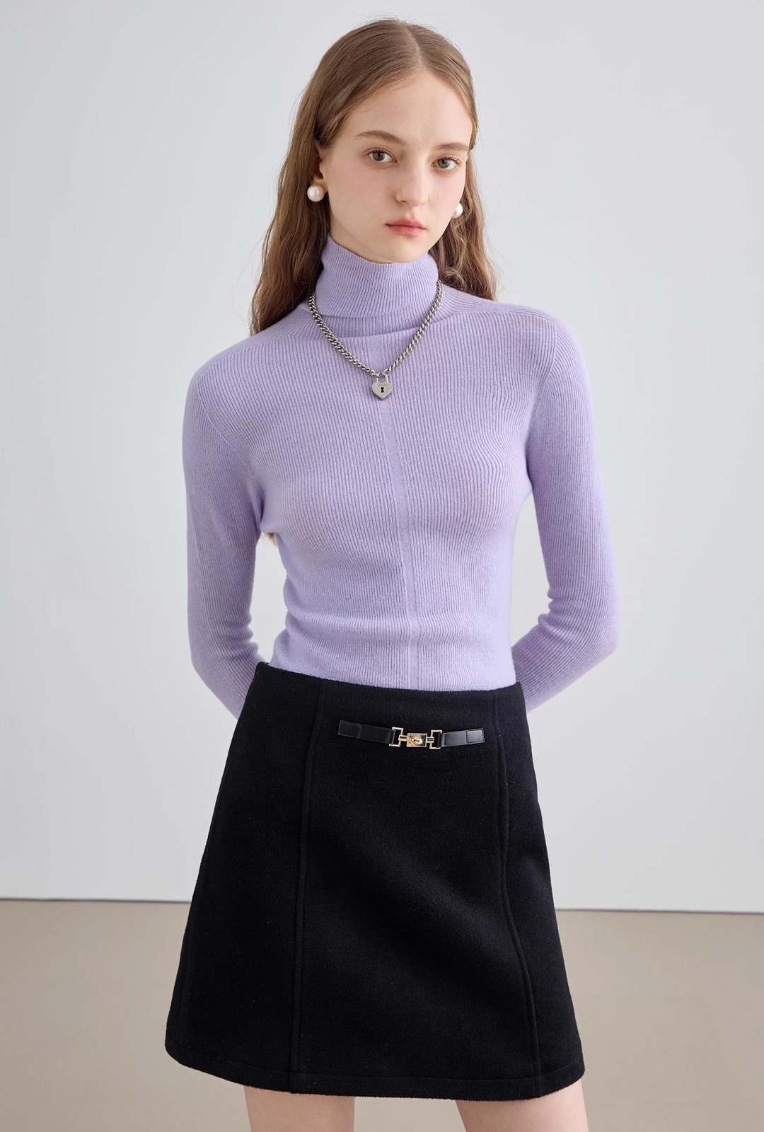 Wool A-Line Mini Skirt - chiclara