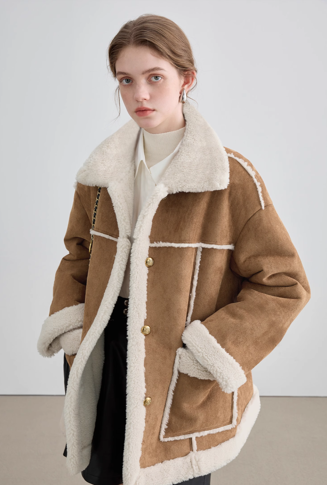Suede Boa Cara Jacket - chiclara