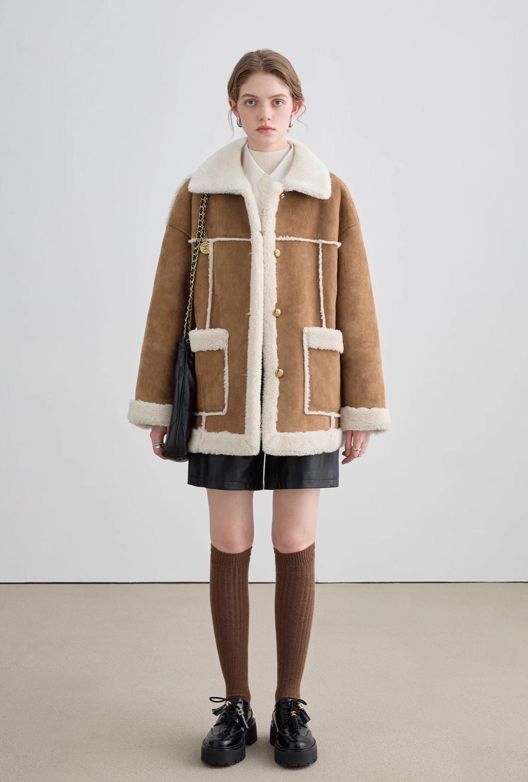 Suede Boa Cara Jacket - chiclara