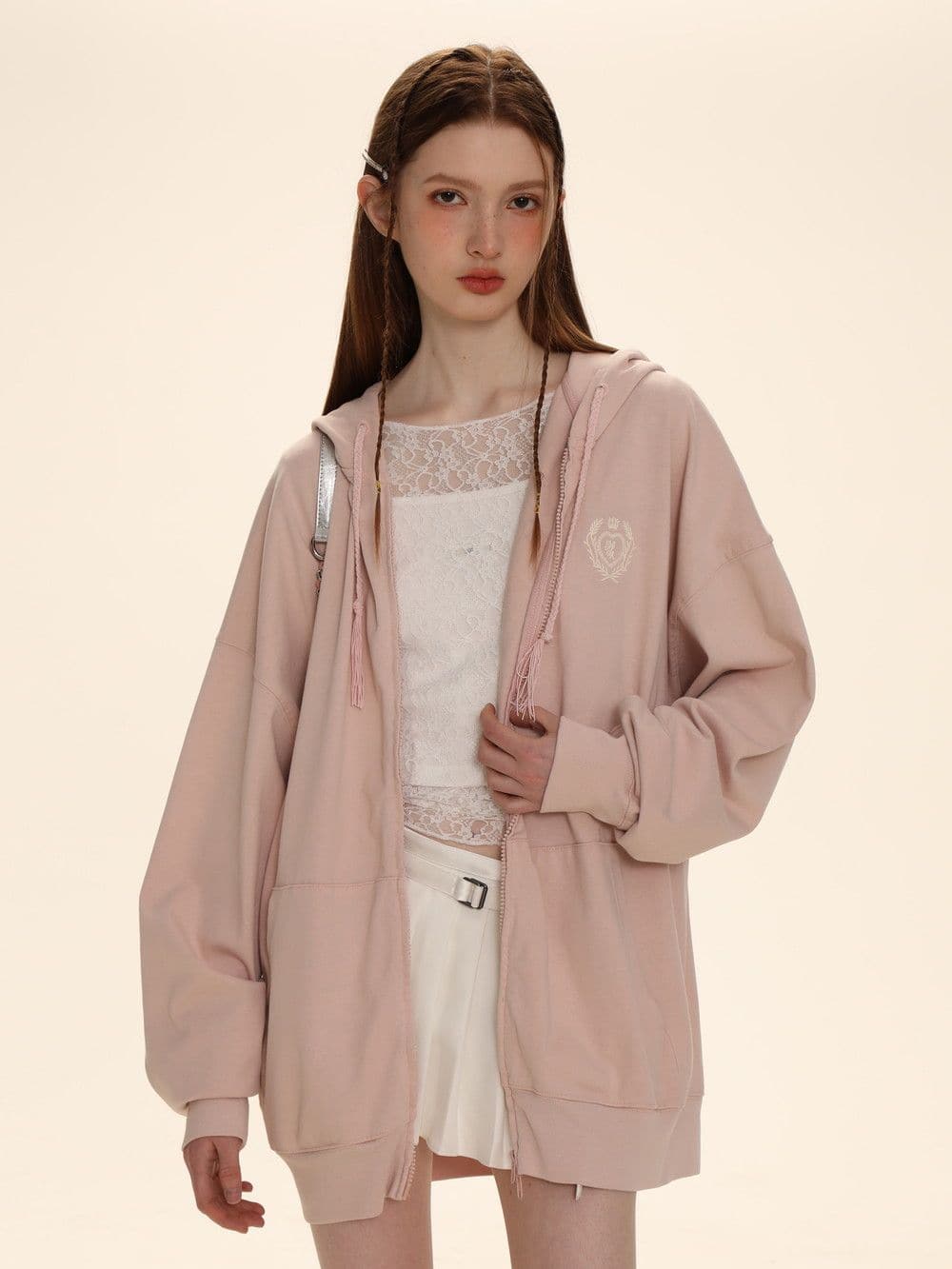 Double-Zip Sporty Parka Hoodie - chiclara