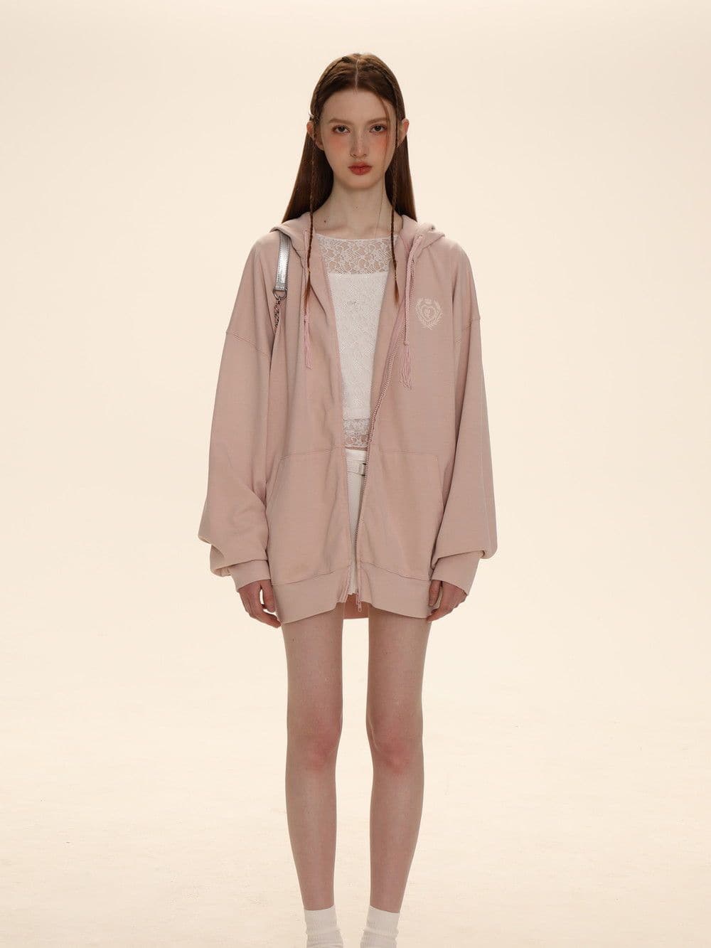 Double-Zip Sporty Parka Hoodie - chiclara