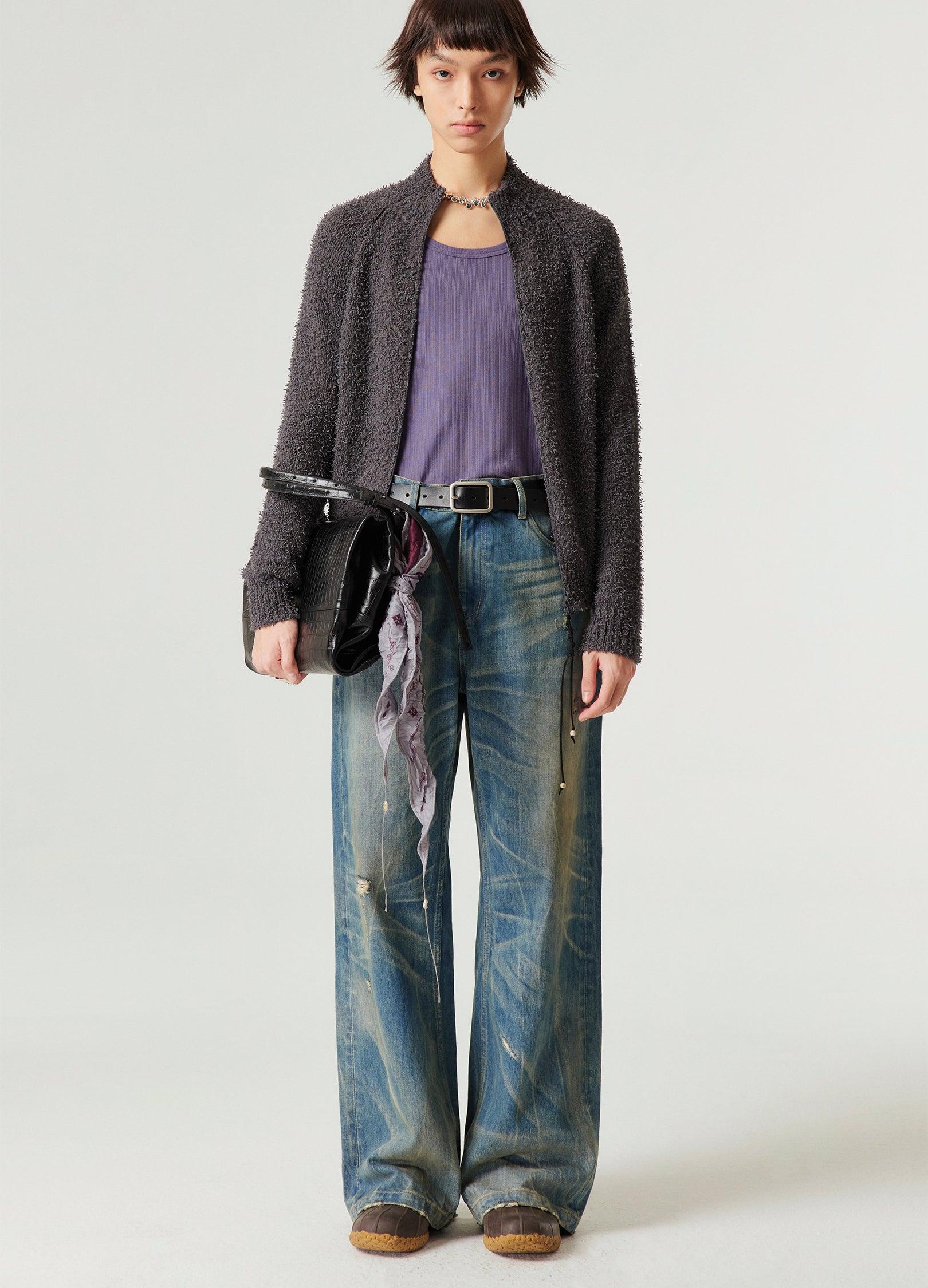 Nevada Cowboy Inspired Spider Web Wash Denim - chiclara