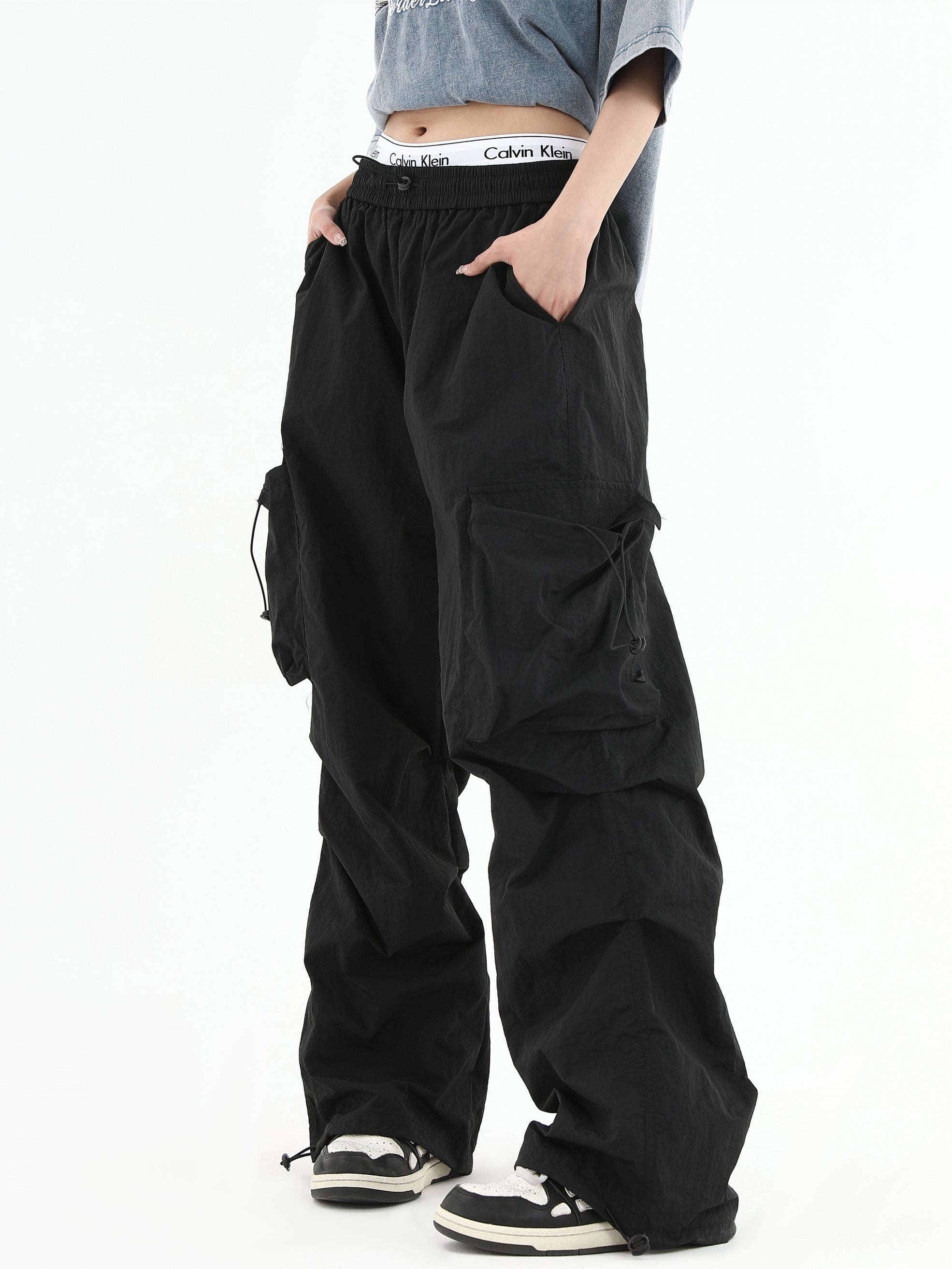Casual Loose Fit Trousers with Pockets - chiclara
