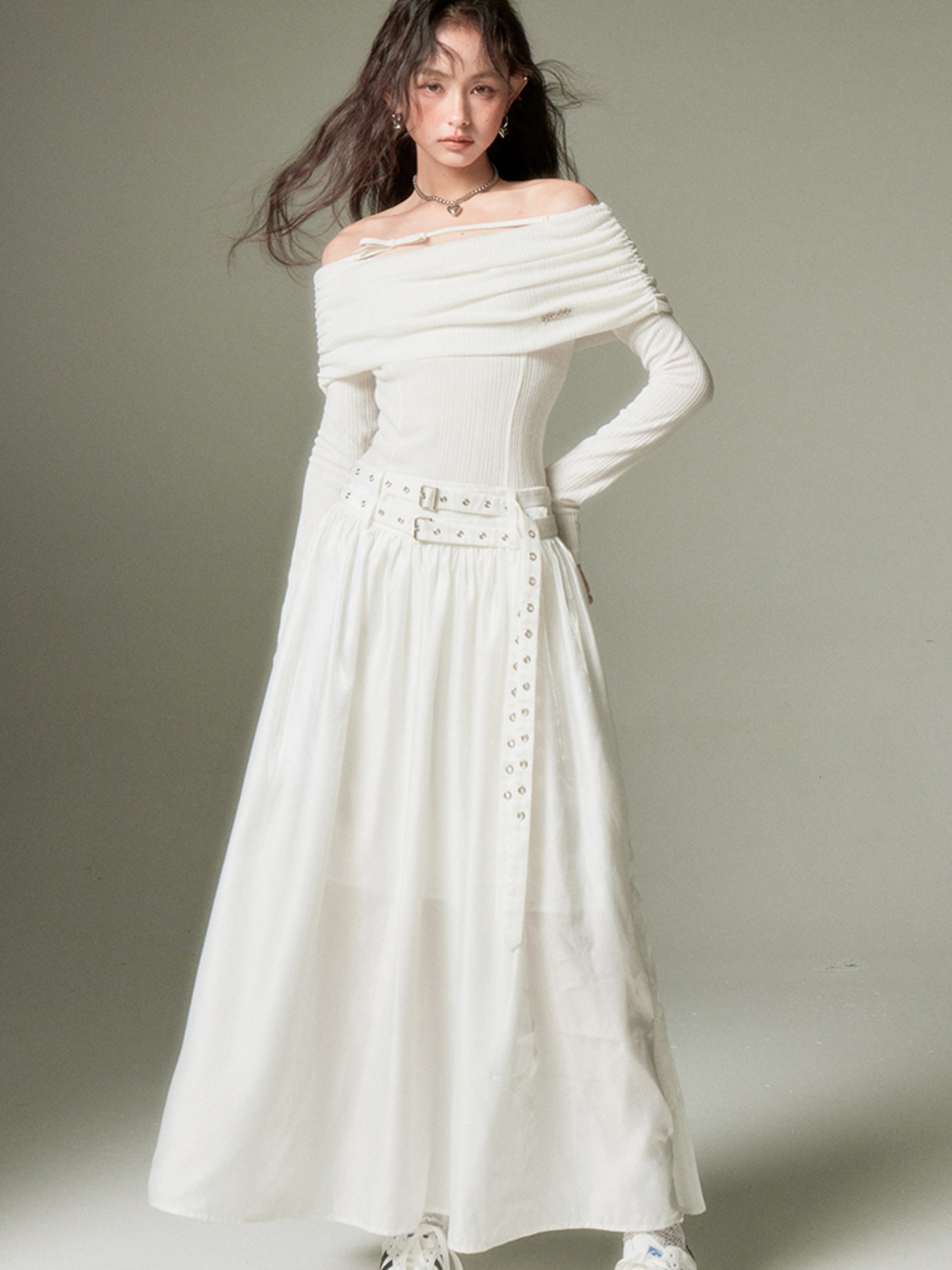 Gathered One-Shoulder Long Jumpsuit - chiclara