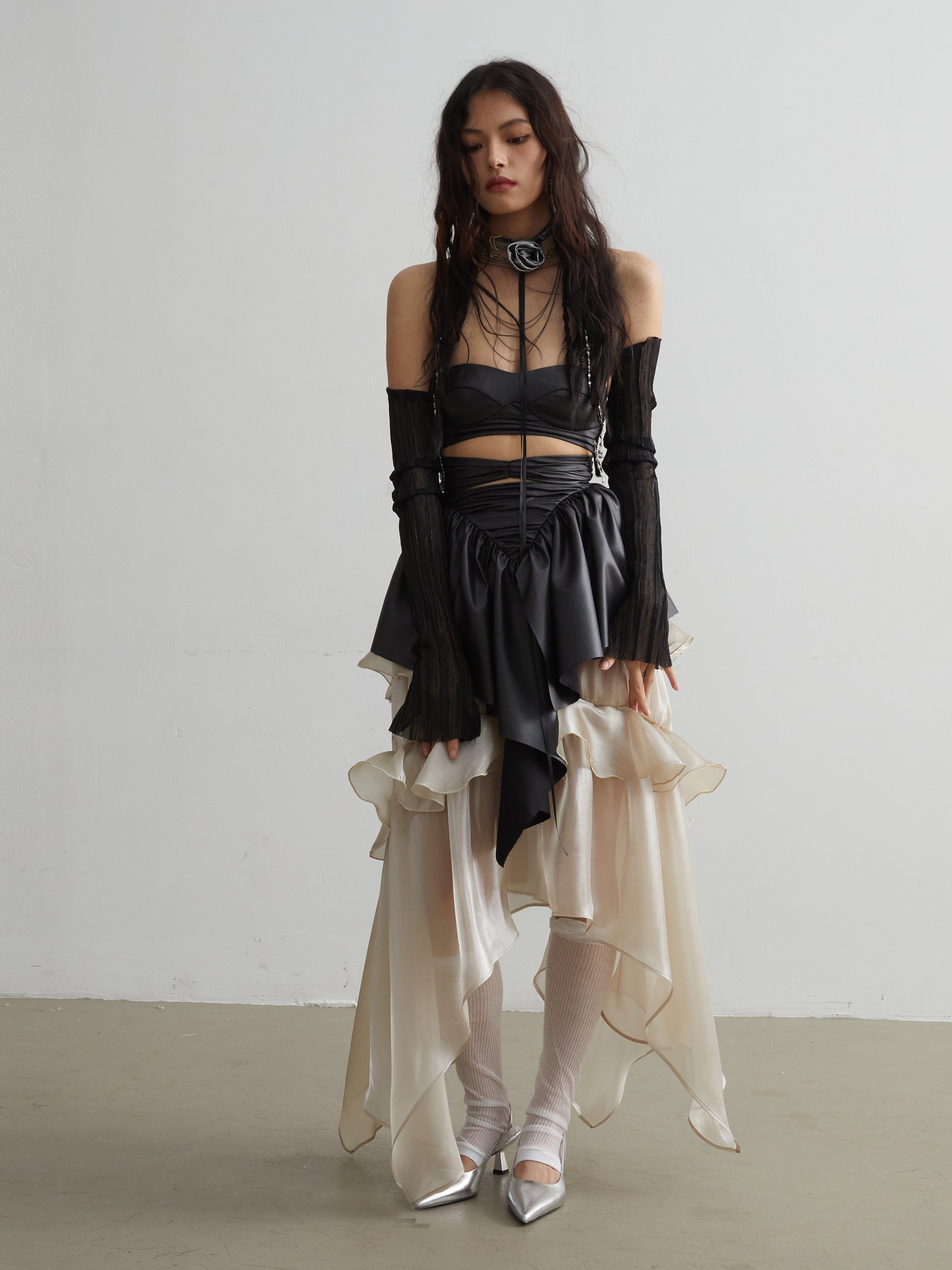 Elegant Goldfish Ruffle Skirt - chiclara
