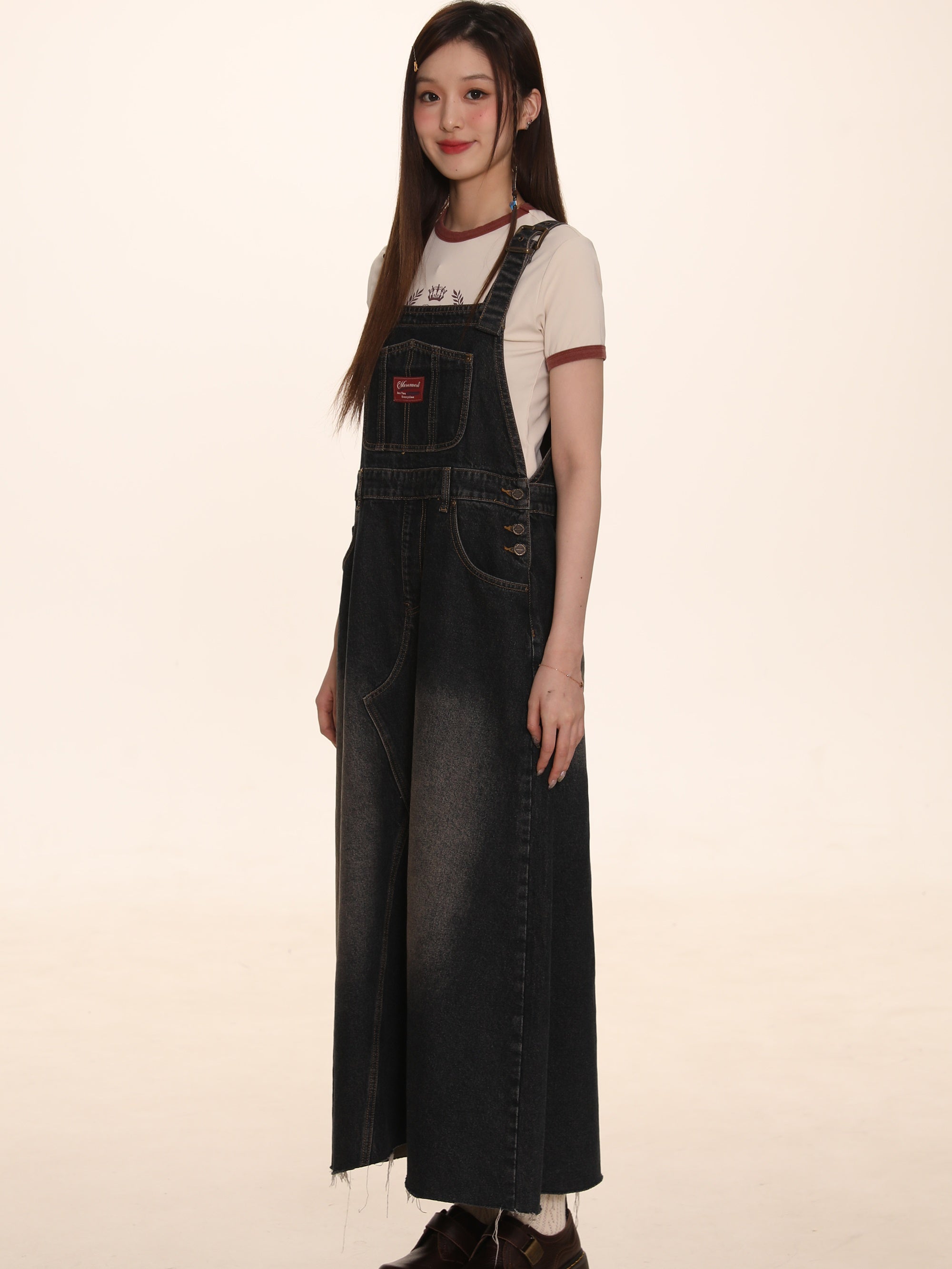 Vintage Denim Strap Skirt - chiclara