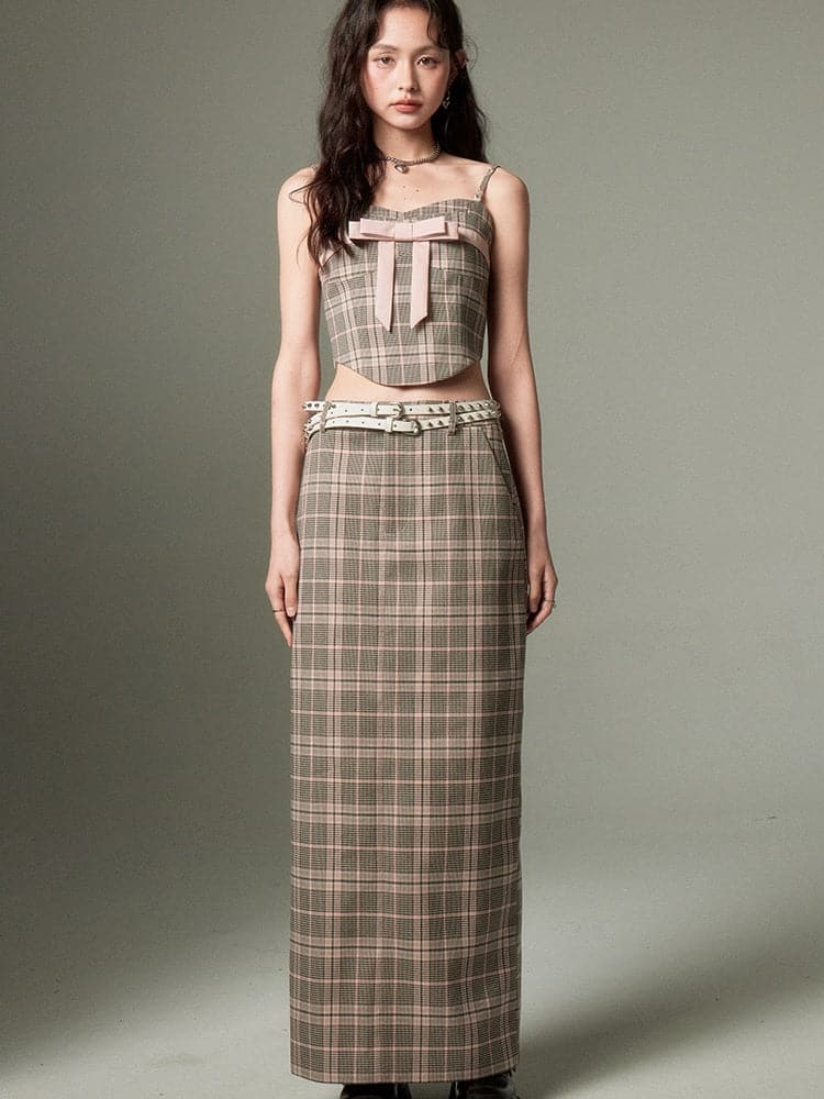 Cropped Camisole & Long Skirt Set - chiclara